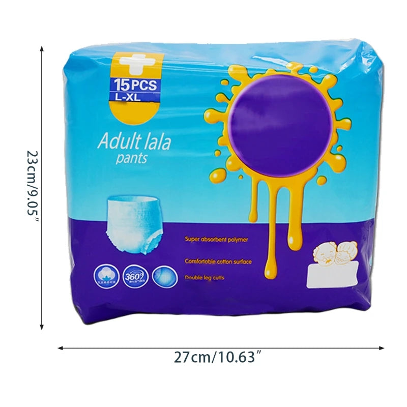 Disposable Adult Pull-Up Diapers (15-Pack)